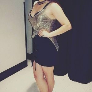 Glittery and Sparkly Tank / Silver Tank